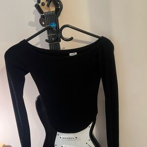 Chic Black Long Sleeve Top